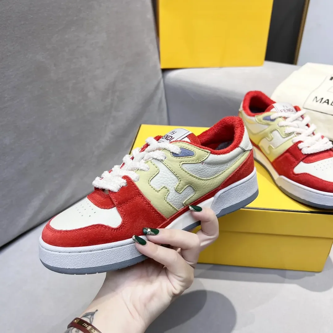 Fendi FD Match Low Tops Sneakers Red 7E1493AI1NF1H1D Fendi FD Match Low Tops Sneakers Red 7E1493AI1NF1H1D