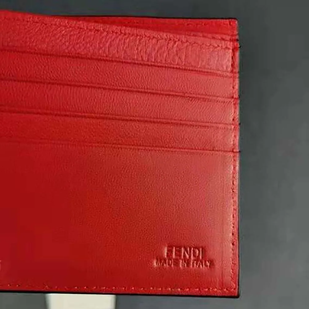 Fendi Wallet Black Leather Horizontal Wallet for Men Fendi Wallet Black Leather Horizontal Wallet for Men