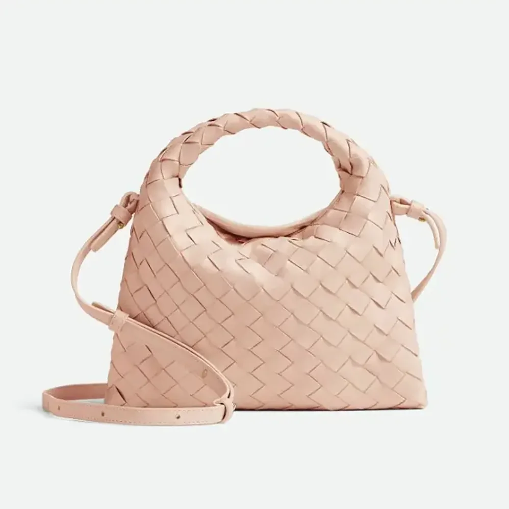 Bottega Veneta Mini Hop in Calf Leather for Women in Pink Bottega Veneta Mini Hop in Calf Leather for Women in Pink