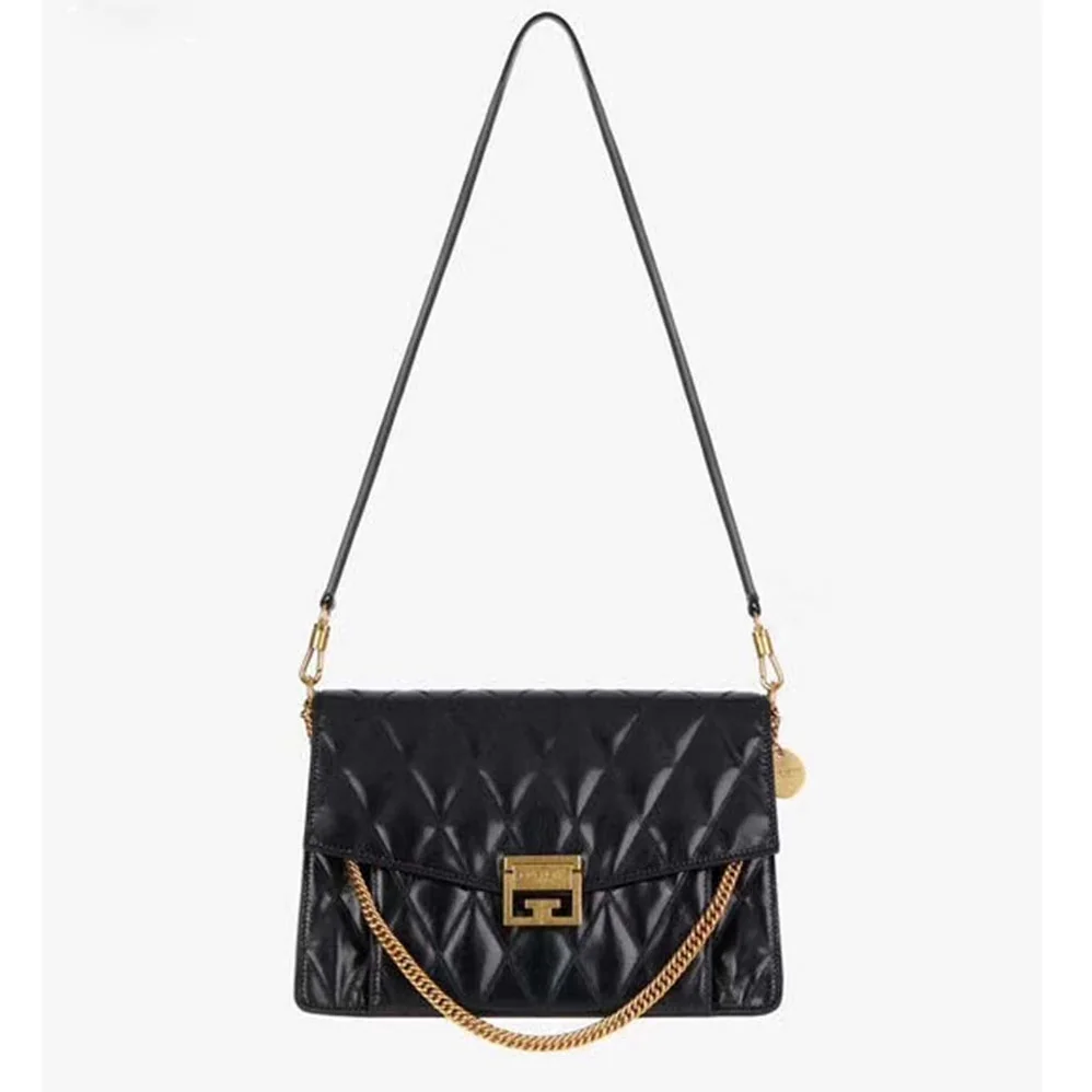Givenchy Small GV3 Bag in Diamond Quilted Leather for Women in Black