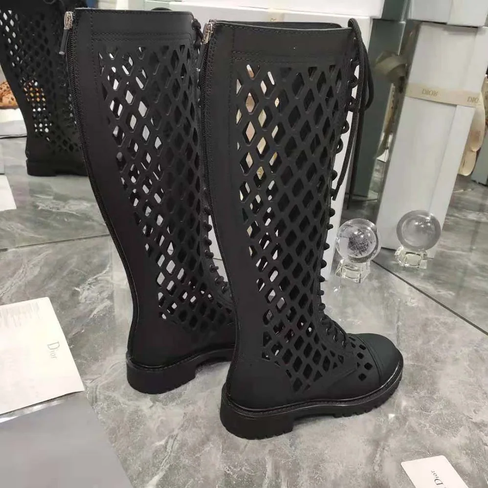 Dior D-Trap Boot Black Matte Calfskin for Women