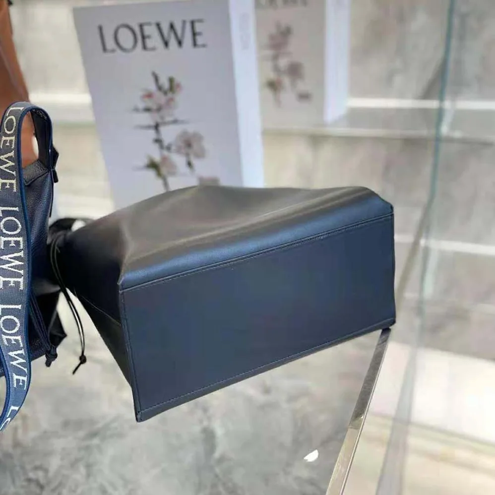 Loewe Cubi Crossbody Bag in Supple Smooth Calfskin and Jacquard for Women in Black Loewe Cubi Crossbody Bag in Supple Smooth Calfskin and Jacquard for Women in Black