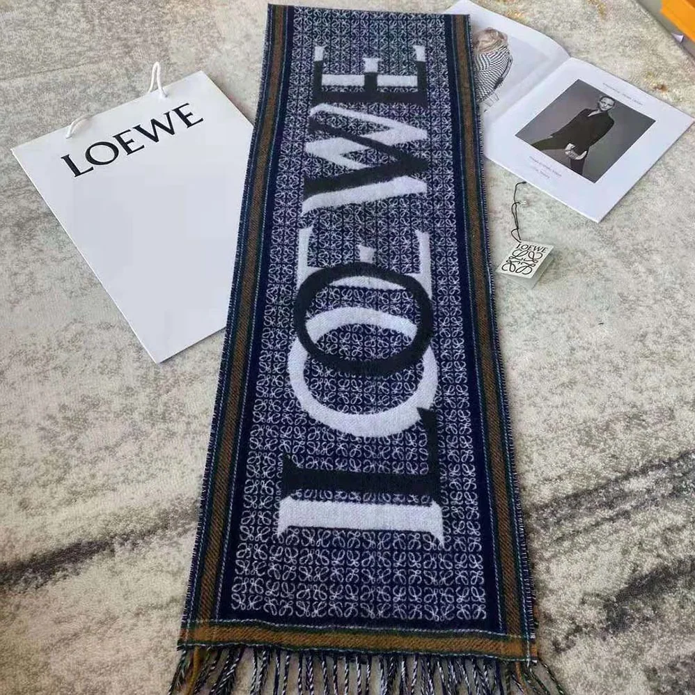 Loewe LOEWE Love Scarf in Wool and Cashmere for Unisex Loewe LOEWE Love Scarf in Wool and Cashmere for Unisex
