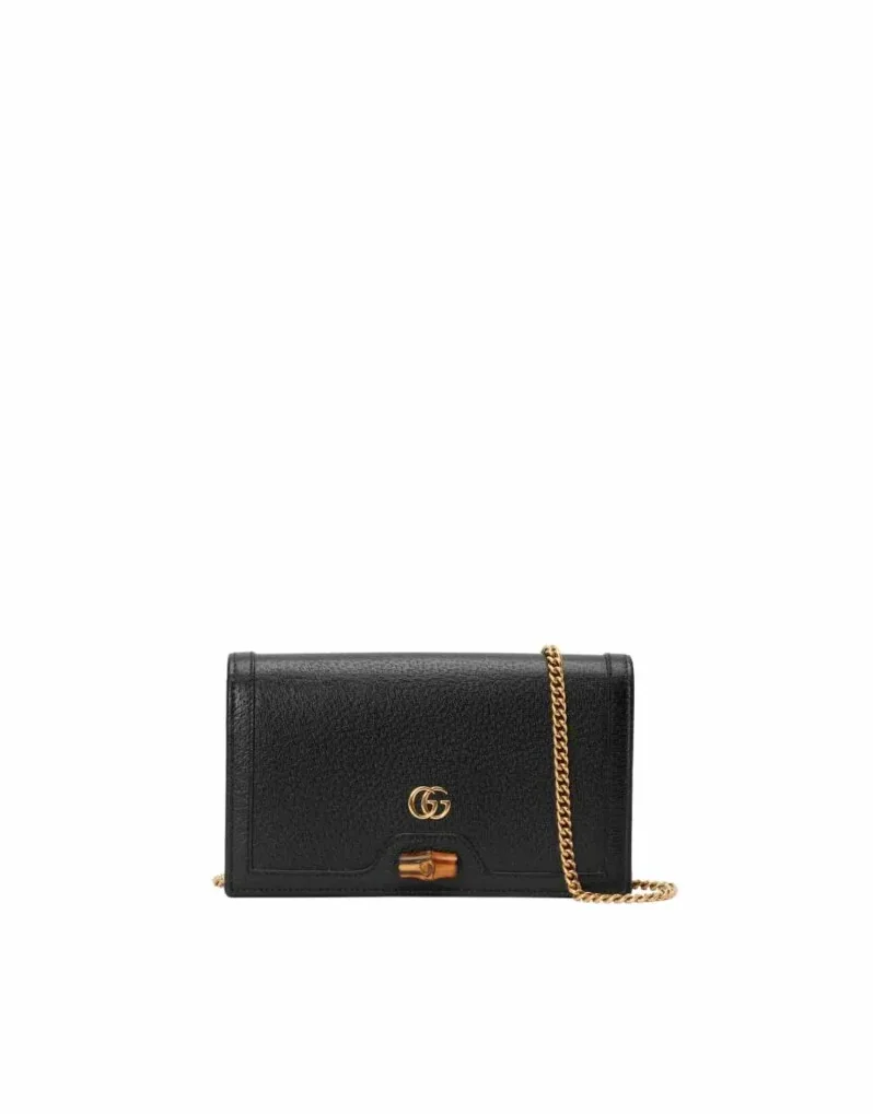 Gucci Diana Mini Bag With Bamboo Black Gucci Diana Mini Bag With Bamboo Black