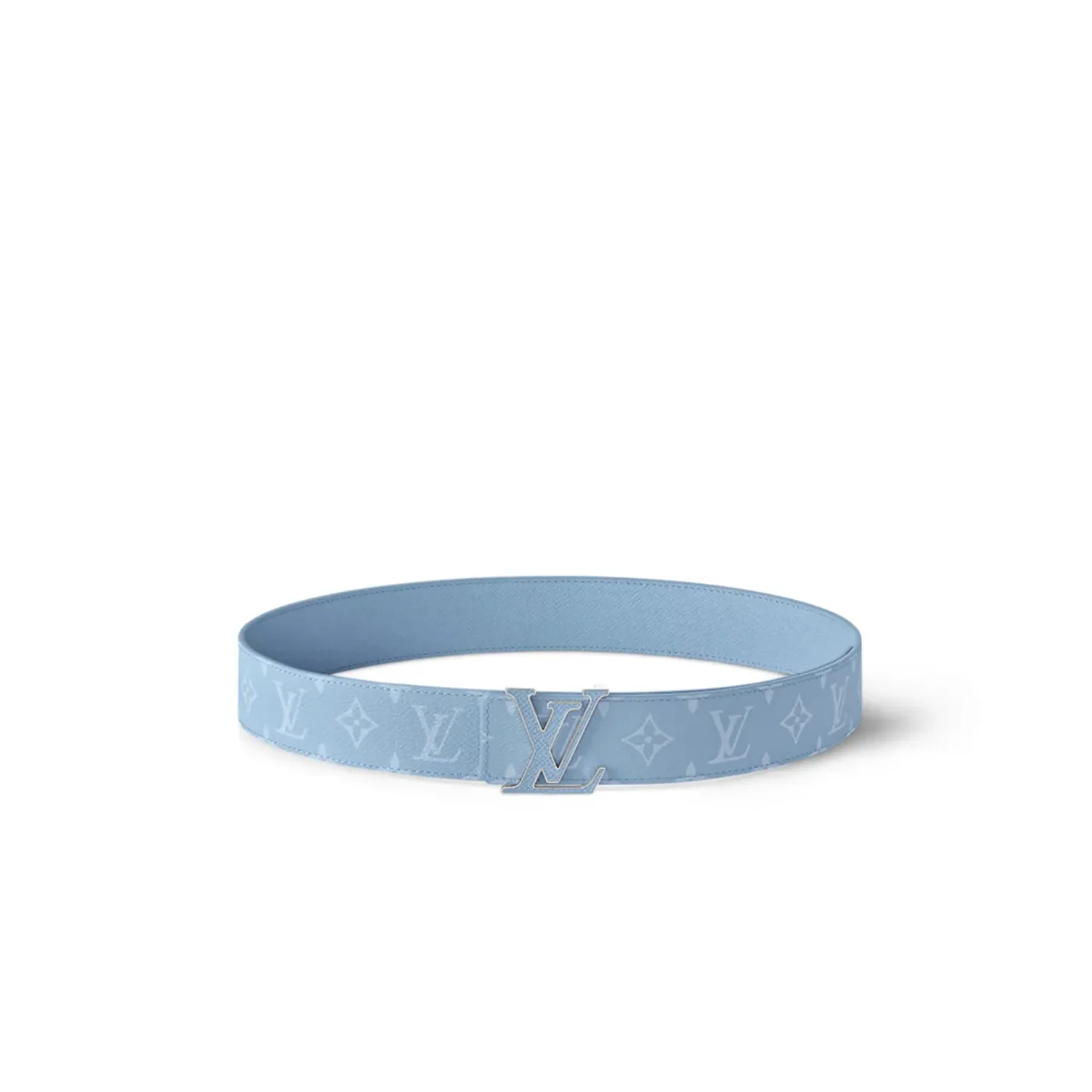 Louis Vuitton LV Initiales Reversible Belt Sky Blue