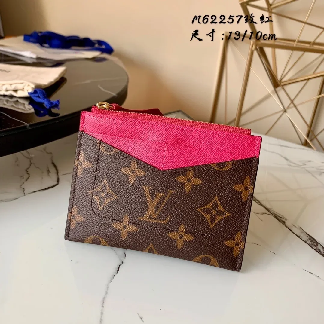 Louis Vuitton Zipped Card Holder Monogram Canvas Fuchsia