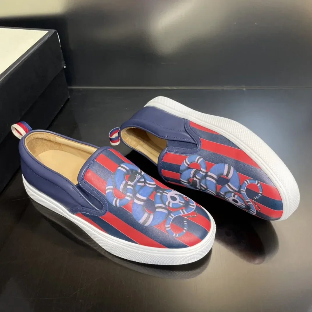 Gucci Kingsnake Print Slip for Men in On Sneaker Blue