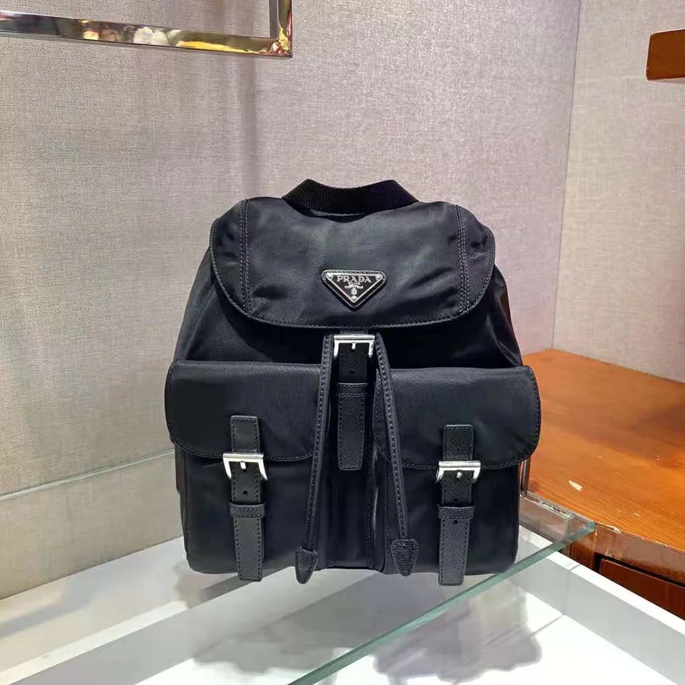 Prada Small Re-Nylon Backpack for Women in Black Prada Small Re-Nylon Backpack for Women in Black
