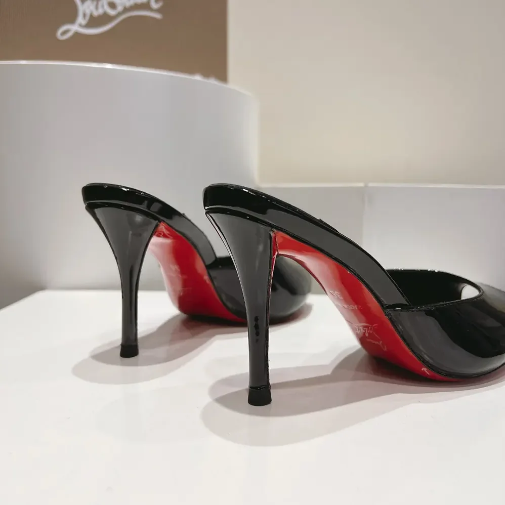 Christian Louboutin Me Dolly 100 mm Mules Patent Calf for Women in Black