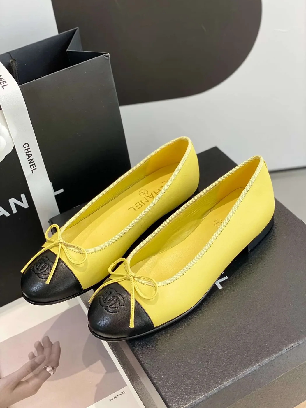 Chanel Ballet Flats Yellow Chanel Ballet Flats Yellow