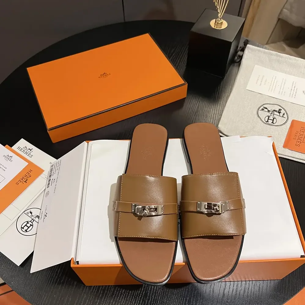 Hermes Giulia Sandal-Brown H231056Z for Women Hermes Giulia Sandal-Brown H231056Z for Women