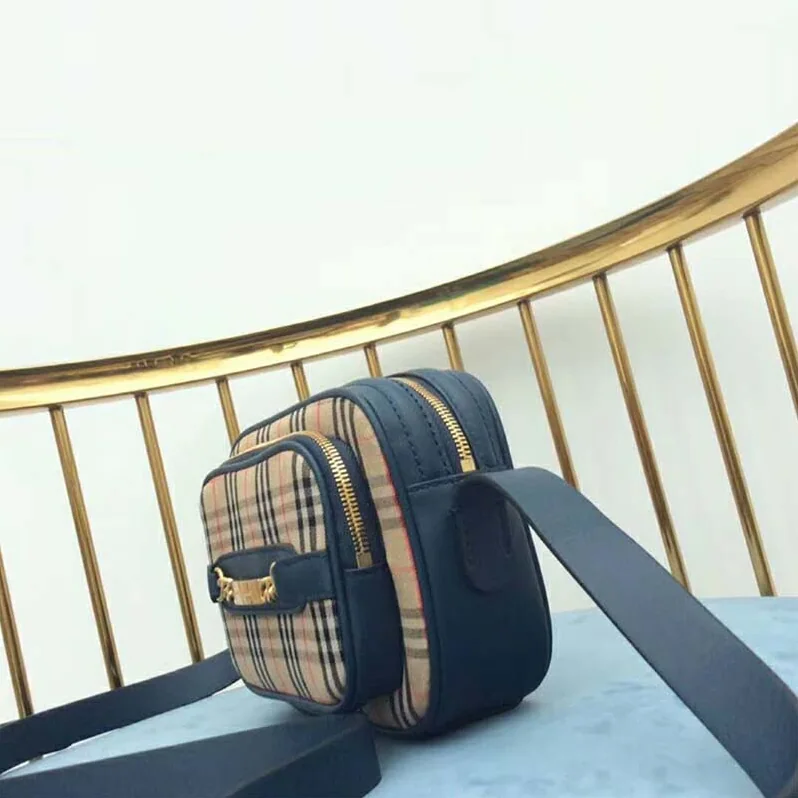 Burberry The 1983 Check Link Camera Bag for Men in Blue Burberry The 1983 Check Link Camera Bag for Men in Blue