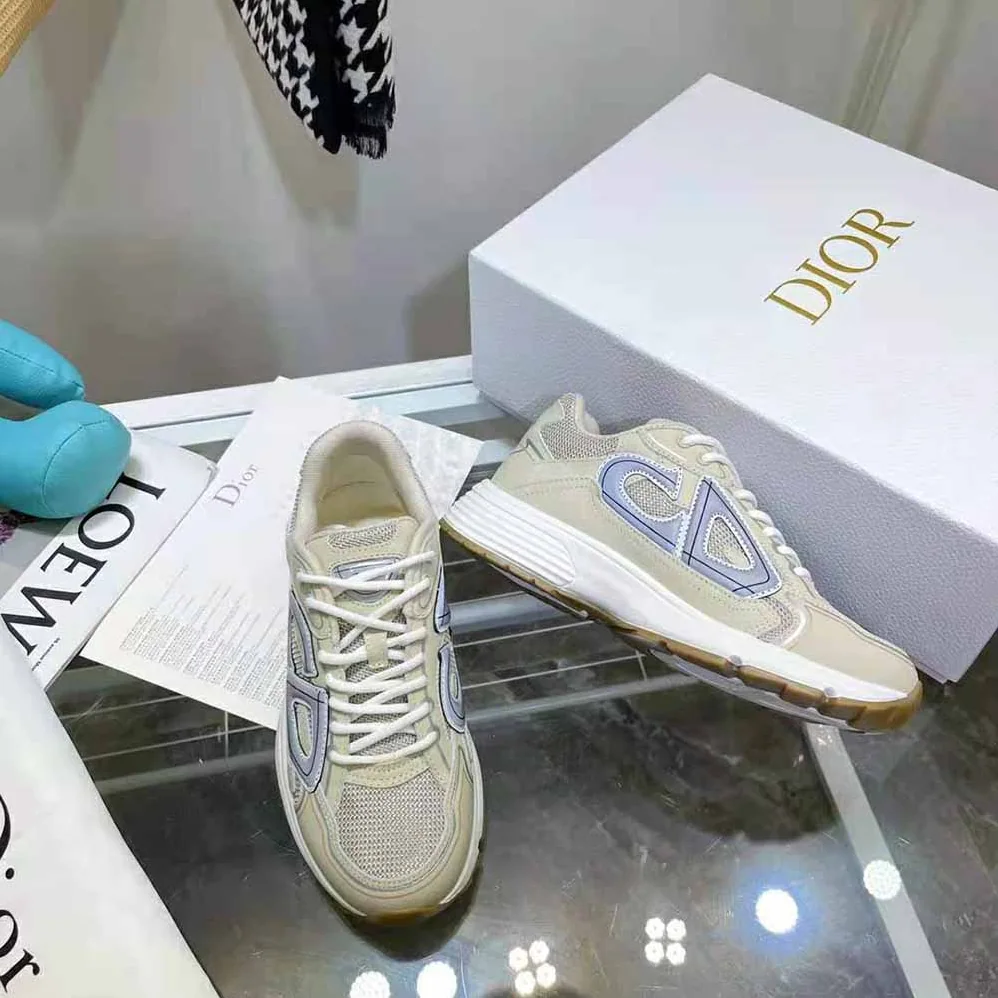 Dior B30 Sneaker Cream Mesh and Technical Fabric for Men Dior B30 Sneaker Cream Mesh and Technical Fabric for Men