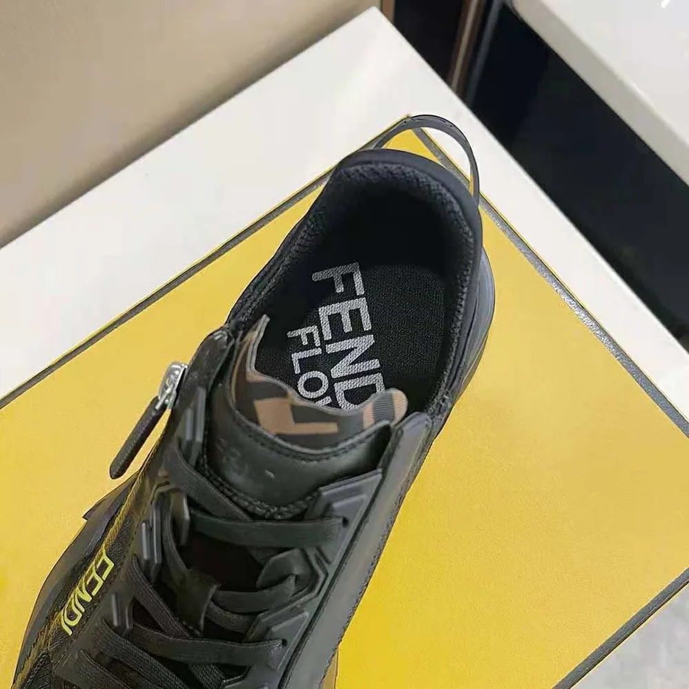 Fendi Shoes Flow Black Nylon Low for Unisex in Tops Fendi Shoes Flow Black Nylon Low for Unisex in Tops