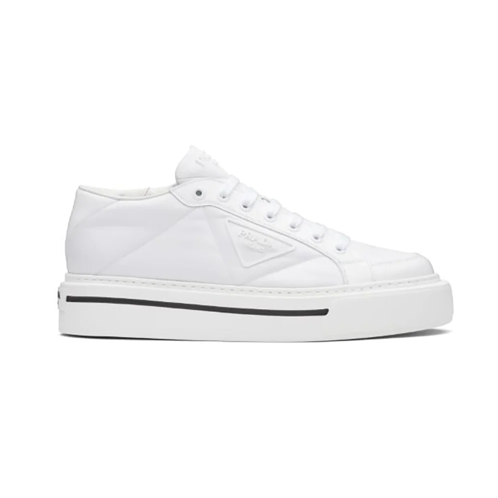 Prada Macro Re-Nylon and Brushed Leather Sneakers for Women