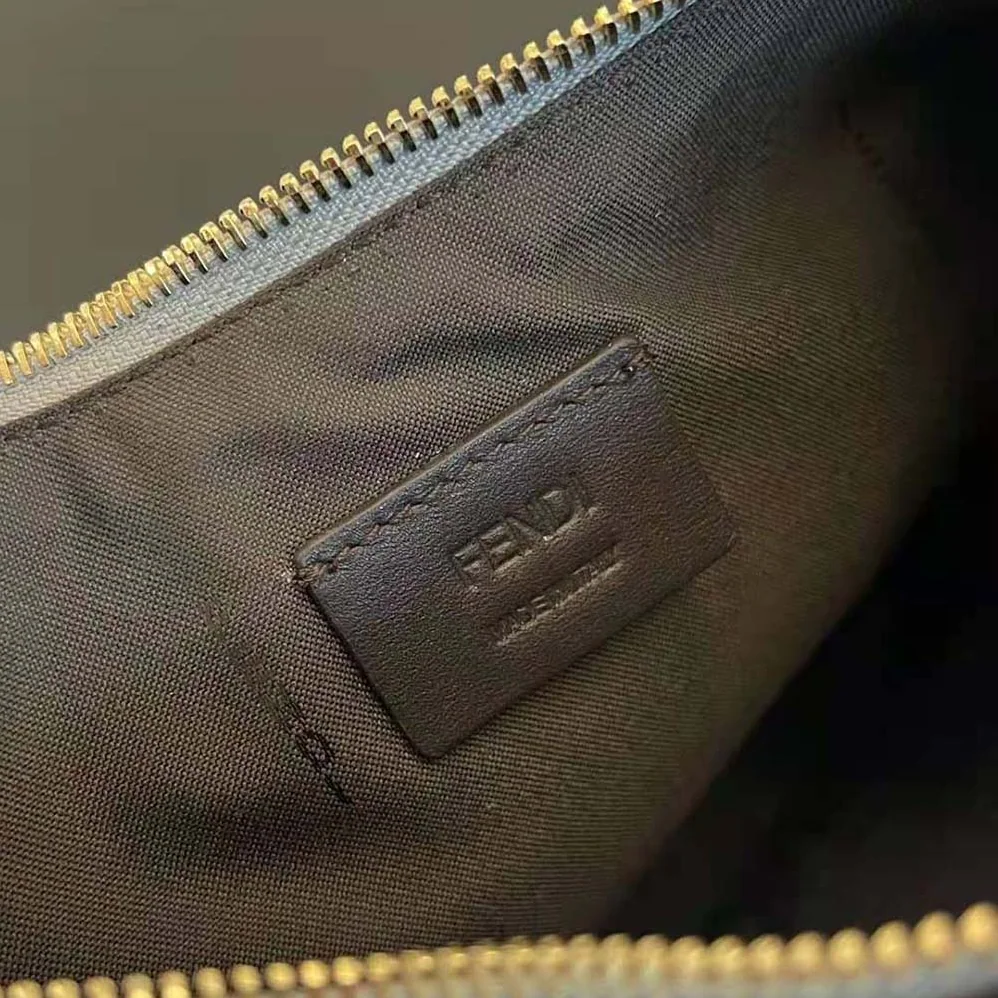 Fendi Fendigraphy Small Silver Laminated Leather Bag for Women