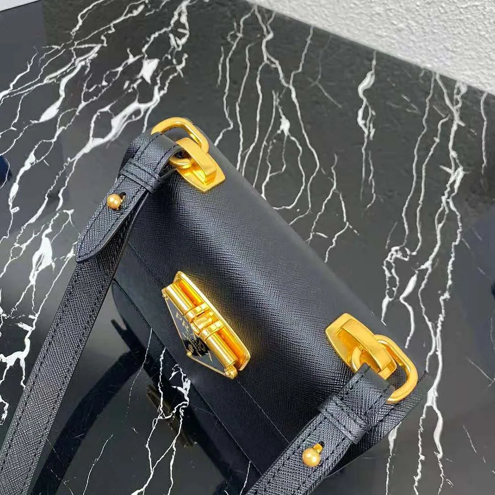 Prada Saffiano Leather Prada Symbole Bag for Women in Green Prada Saffiano Leather Prada Symbole Bag for Women in Green