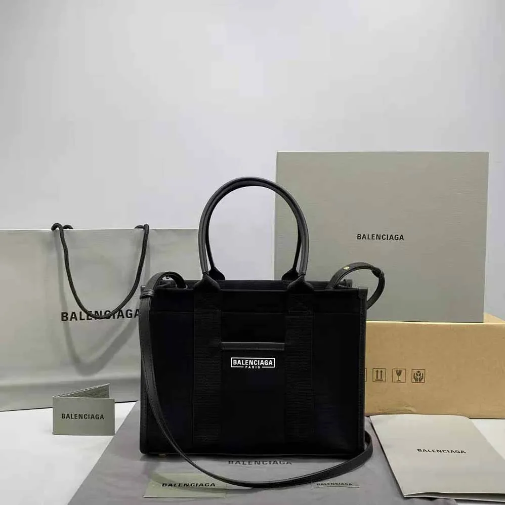 Balenciaga Hardware Small Tote Bag With Strap for Women in Black