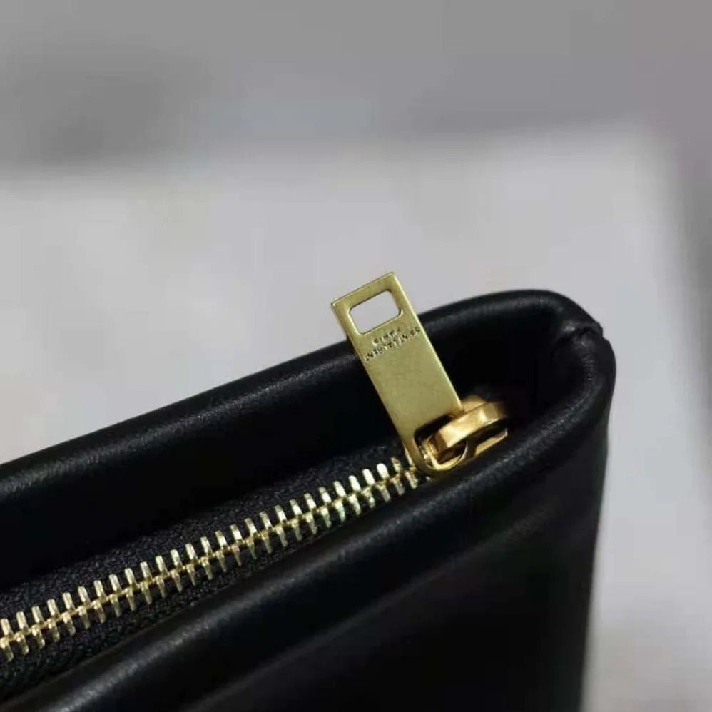 Saint Laurent YSL Calypso Small Pouch in Lambskin for Women in Black Saint Laurent YSL Calypso Small Pouch in Lambskin for Women in Black