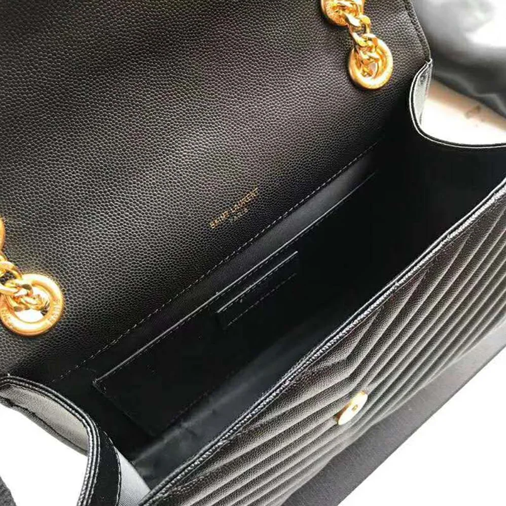Saint Laurent YSL Envelope Large Grain De Poudre Embossed for Women