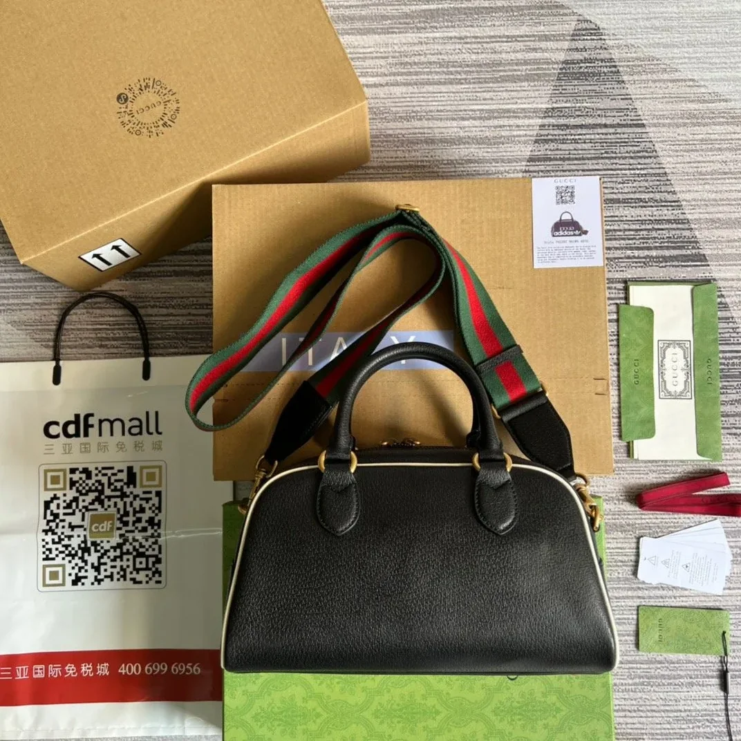 Gucci x Adidas Mini Duffle Bag Black Gucci x Adidas Mini Duffle Bag Black