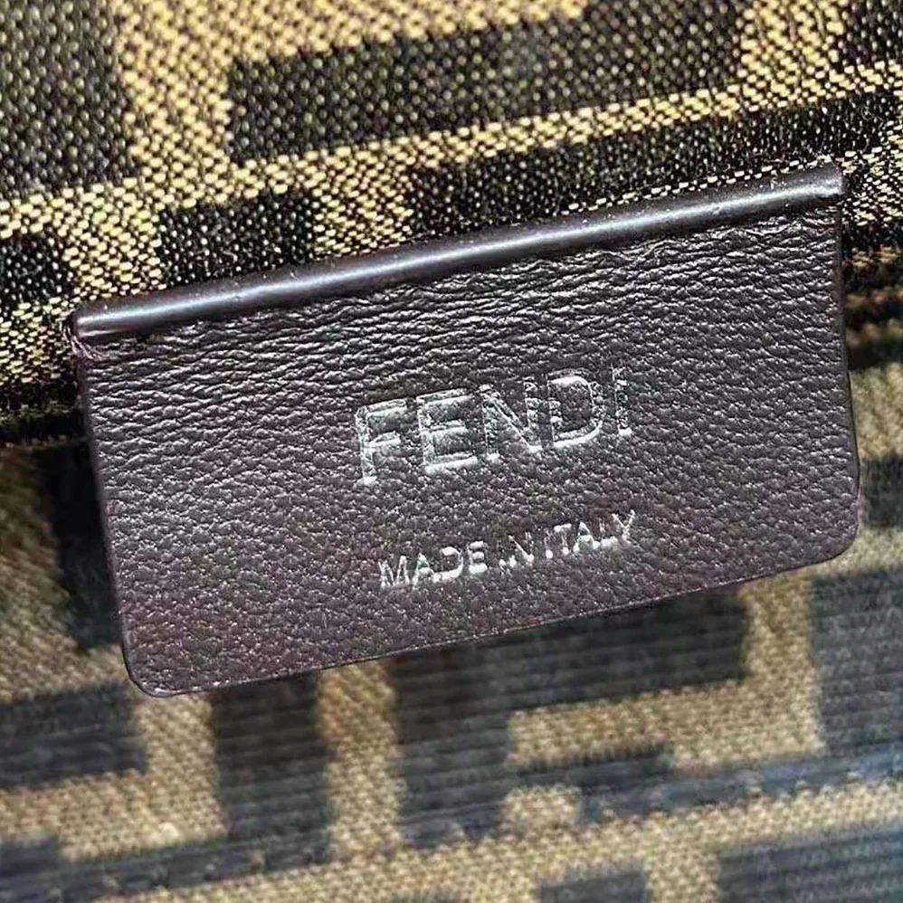 Fendi First Small White and Blue Woven Leather Bag for Women