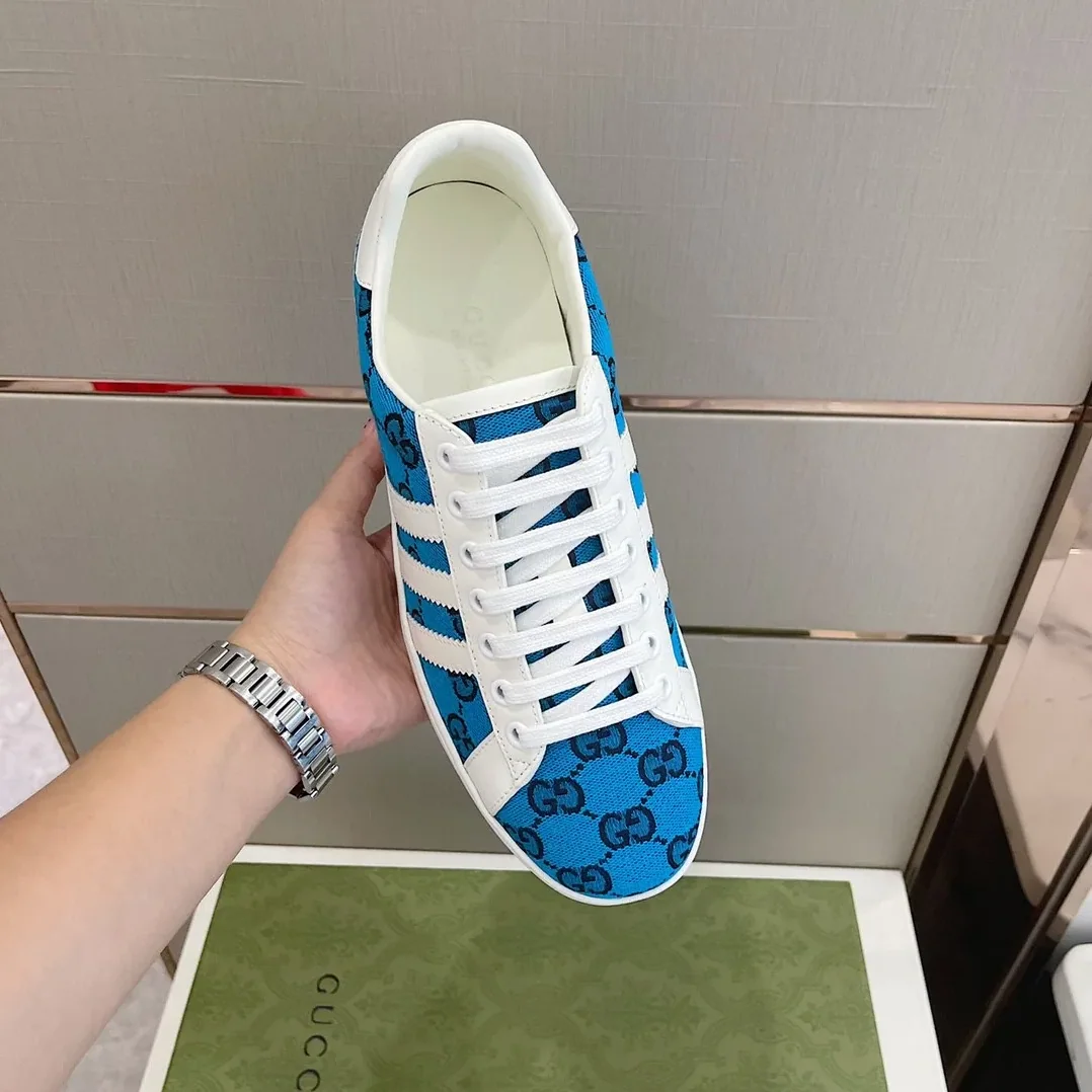 Gucci x Adidas GG Sneakers Light Blue for Men