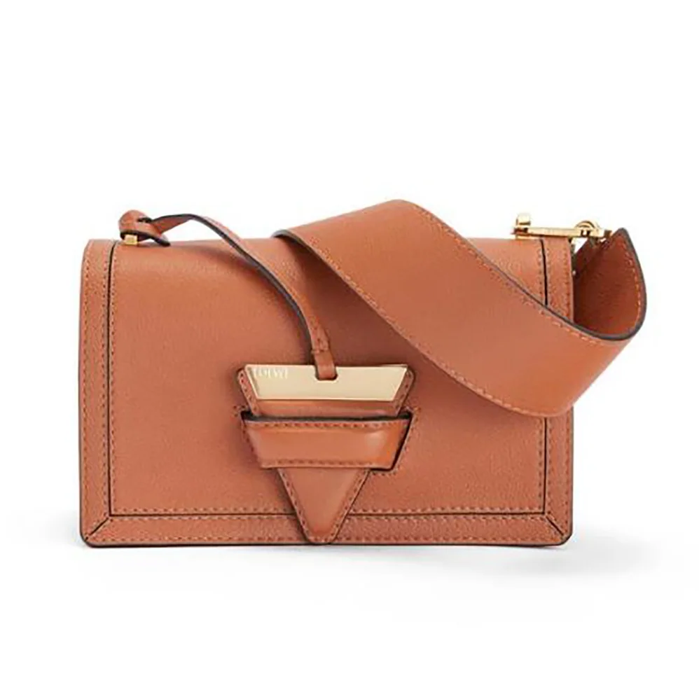 Loewe Mini Barcelona Bag in Soft Grained Calfskin for Women in Brown Loewe Mini Barcelona Bag in Soft Grained Calfskin for Women in Brown