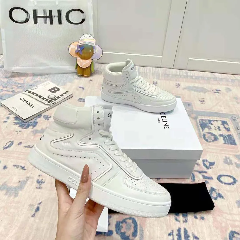Celine Z Trainer CT-01 High Top Sneaker in Calfskin for Women in White