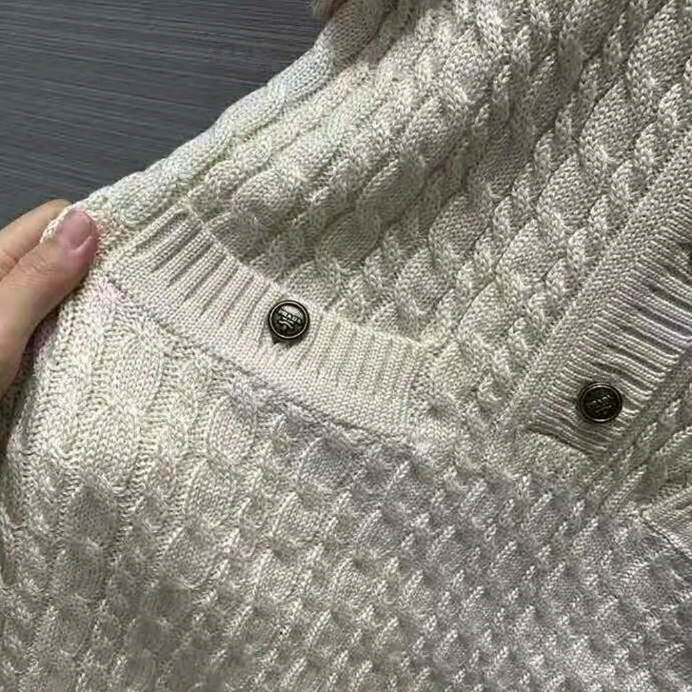 Prada Cable-Knit Cotton Mini for Women in Dress Prada Cable-Knit Cotton Mini for Women in Dress
