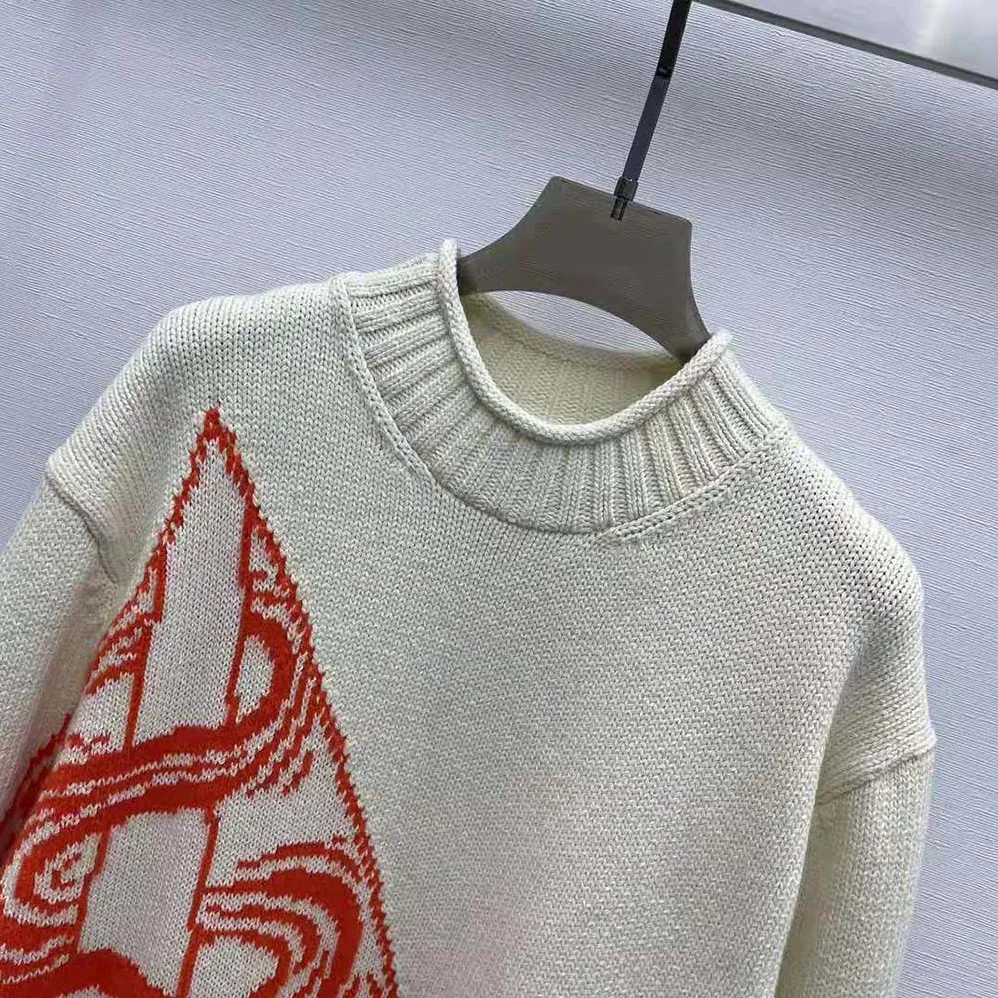 Dior Sweater White Wool and Mohair for Men in Blend Jacquard Dior Sweater White Wool and Mohair for Men in Blend Jacquard
