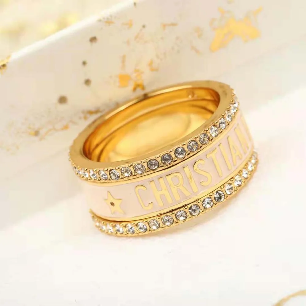 Dior Code Ring Set Pink-Finish Metal, Pink Crystals and Placid Blue Lacquer for Women