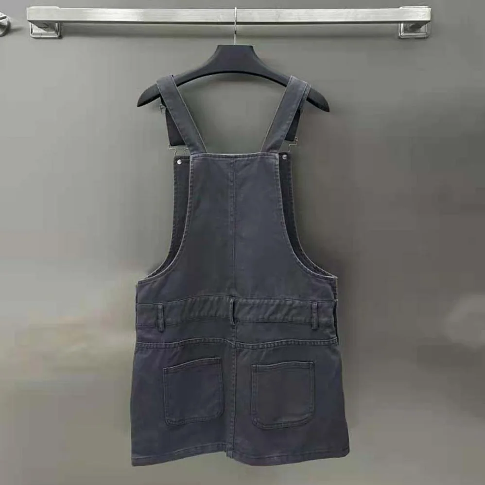 Miu Miu Garment-dyed Gabardine Overall Mini-dress-MF5240 for Women Miu Miu Garment-dyed Gabardine Overall Mini-dress-MF5240 for Women