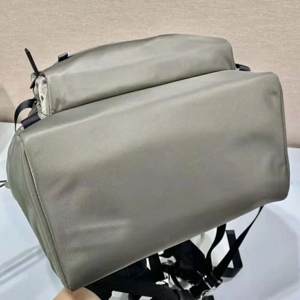 Prada Re-Nylon and Saffiano Leather Backpack for Men in Silver Prada Re-Nylon and Saffiano Leather Backpack for Men in Silver