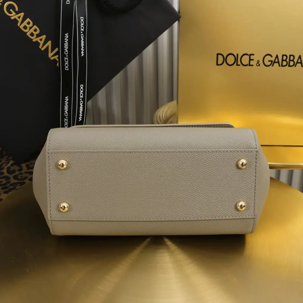Dolce Gabbana D&G Small Sicily Handbag in Dauphine Calfskin for Women in Gray Dolce Gabbana D&G Small Sicily Handbag in Dauphine Calfskin for Women in Gray