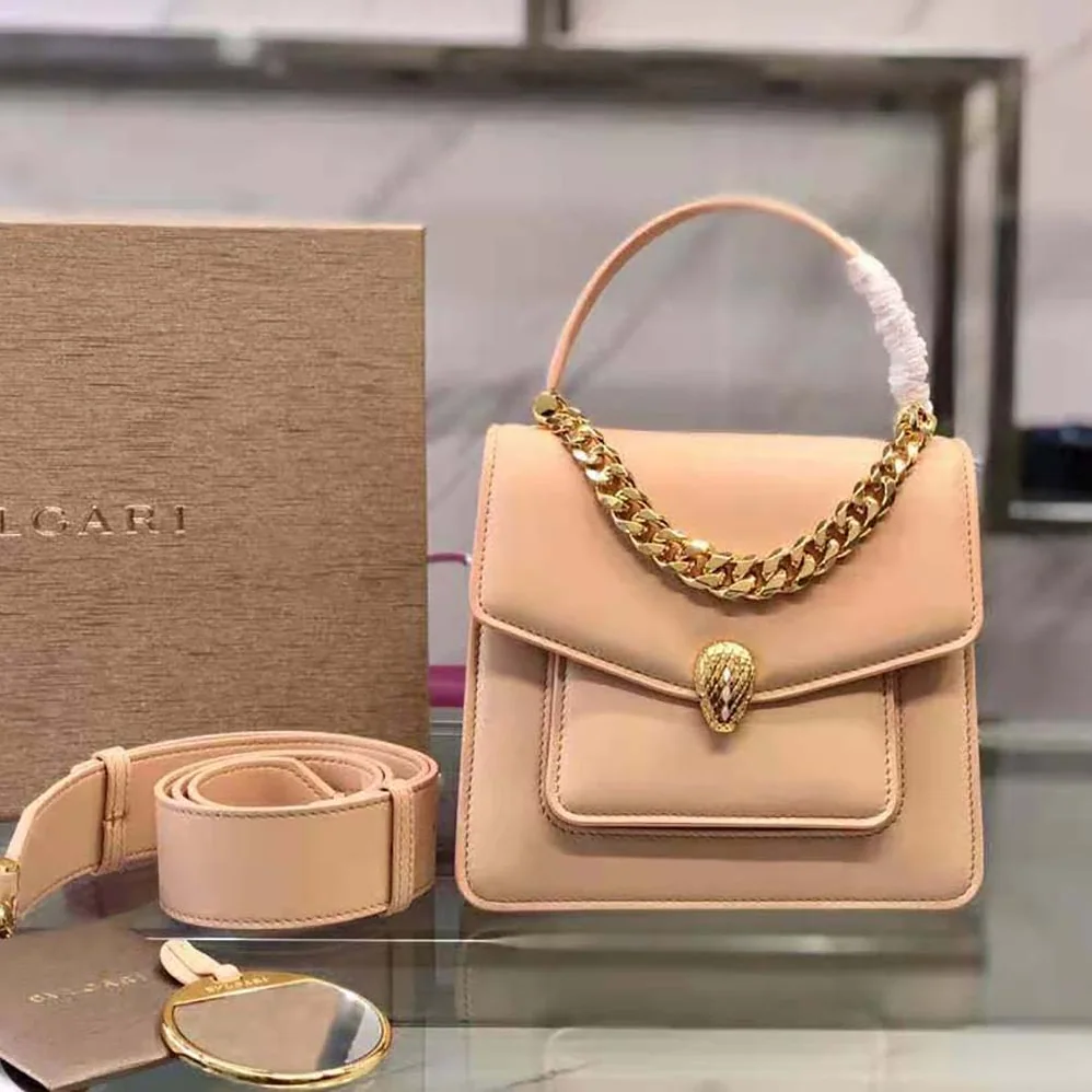 Bvlgari Serpenti Forever Top Handle Bag in Nappa Leather for Women in Pink Bvlgari Serpenti Forever Top Handle Bag in Nappa Leather for Women in Pink