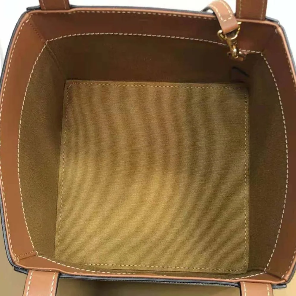 Celine Cube Bag Cuir Triomphe in Triomphe Canvas and Calfskin for Women