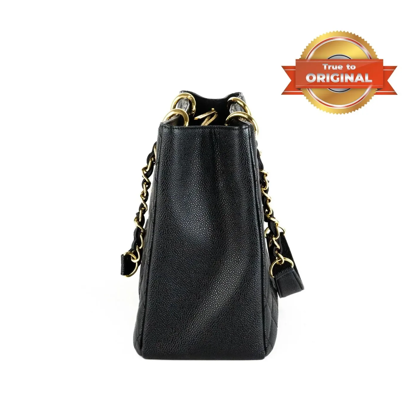 Chanel Classic Tote Bag Gold Toned Hardware Black /