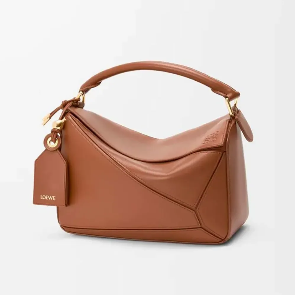 Loewe Small Featherlight Puzzle Bag in Nappa Lambskin for Unisex in Brown