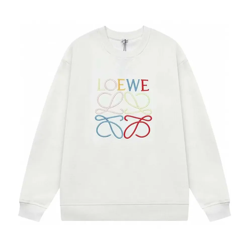 Loewe Anagram Regular Fit Sweatshirt in Cotton for Men in White/Red