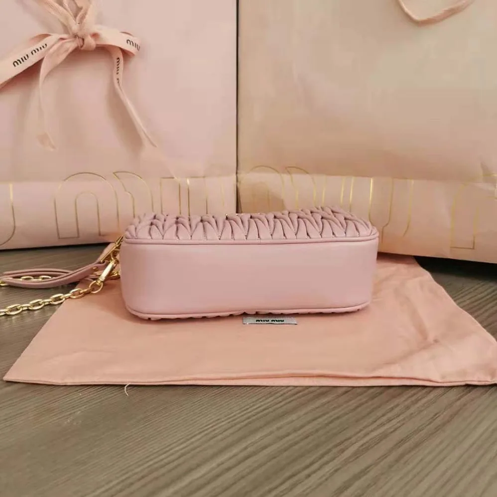 Miu Miu Matelassé Nappa Leather Mini-Bag for Women in Pink