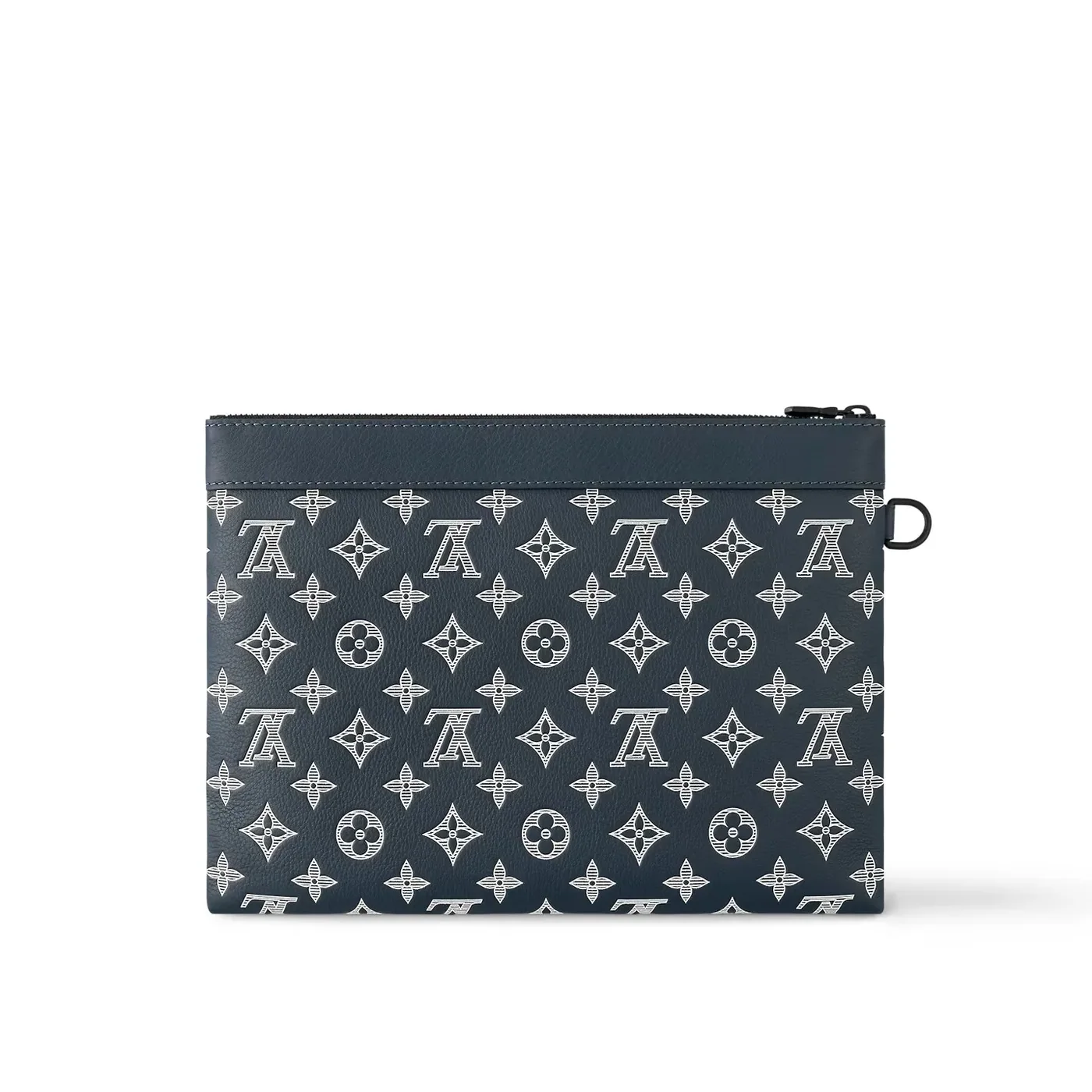 Louis Vuitton Pochette To Go Pouch / Ink Blue/ White Black Hardware