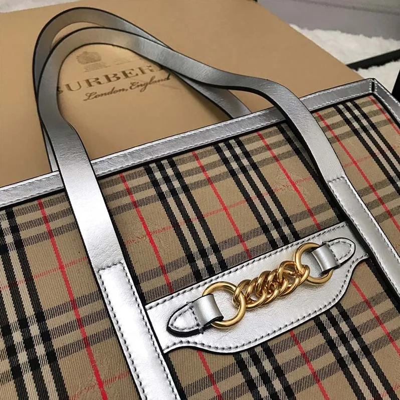 Burberry The Small 1983 Check Link Tote Bag for Unisex