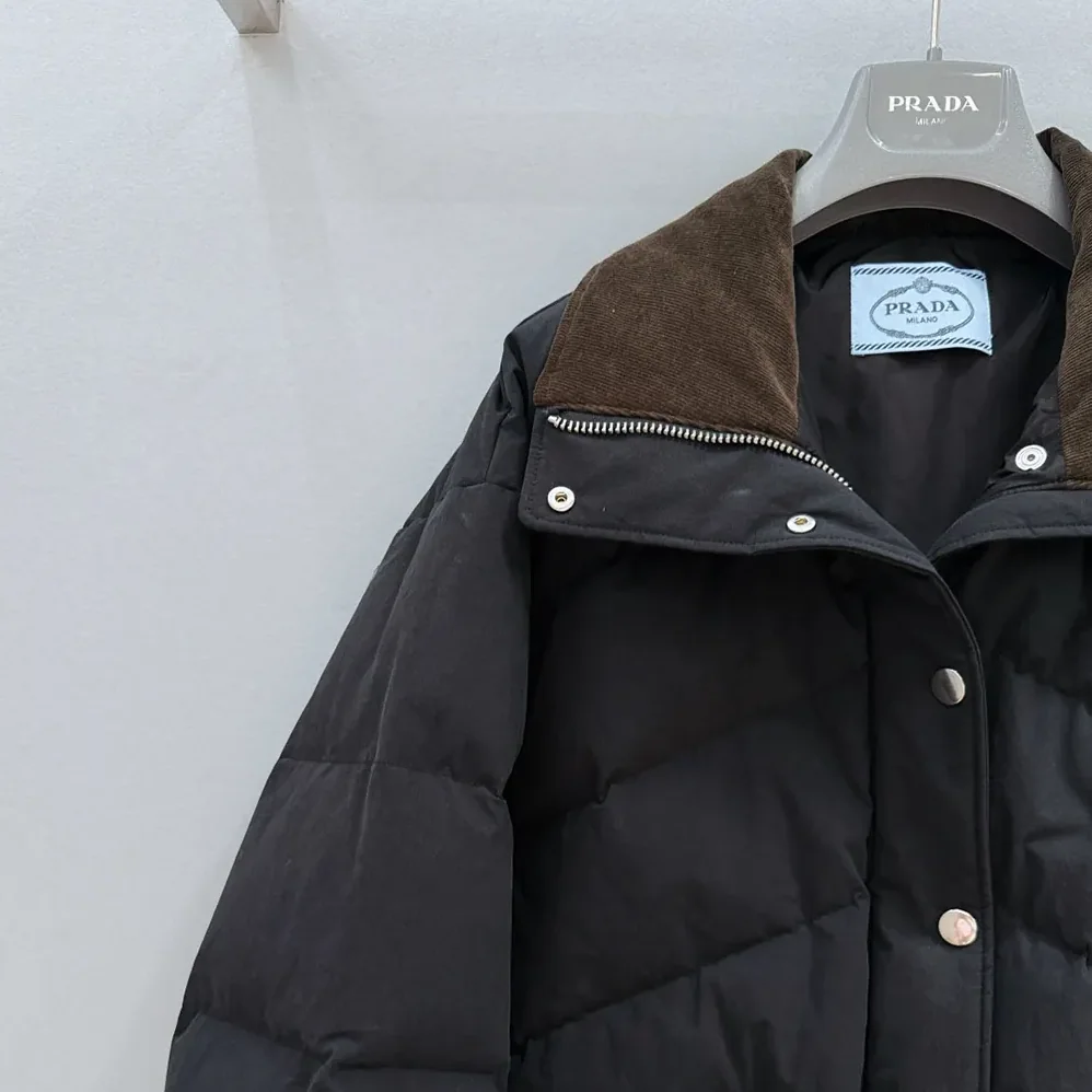 Prada Medium-Weight Compact Poplin Down Jacket for Men Prada Medium-Weight Compact Poplin Down Jacket for Men