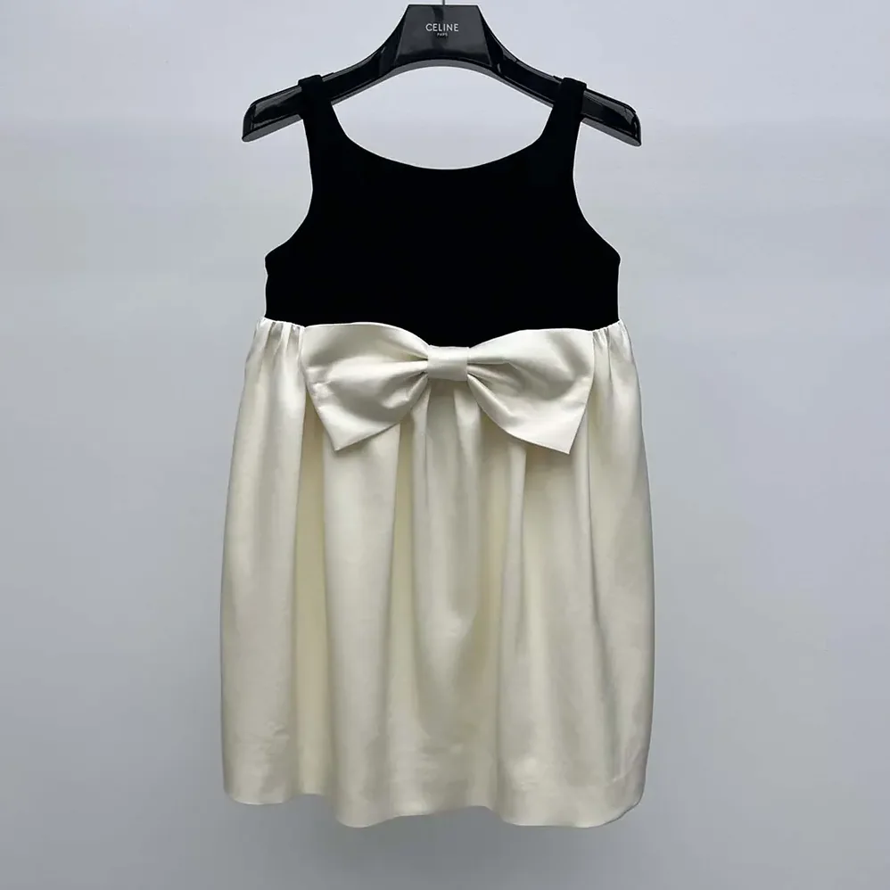 Celine Muguet Dress in Double Wool Crepe for Women