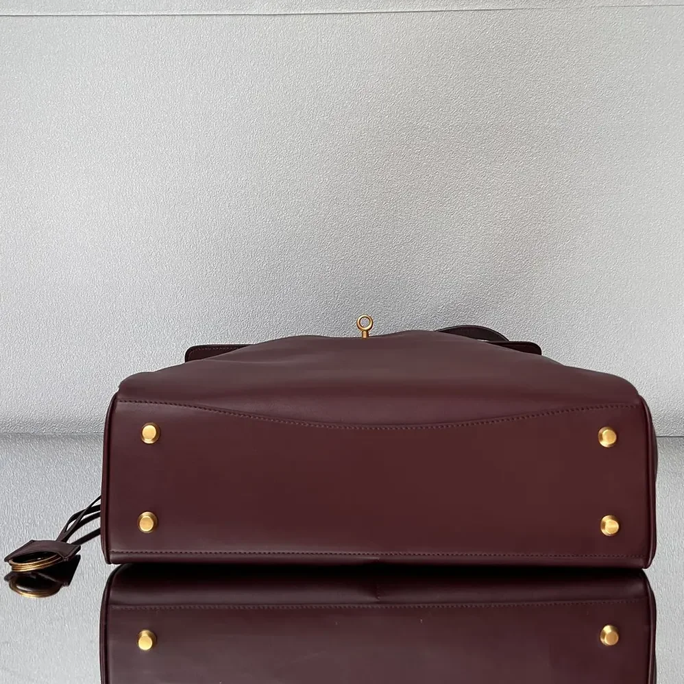 Balenciaga Rodeo Handbag Large In Dark Burgundy Smooth Calfskin Aged for Women in Gold Hardware Balenciaga Rodeo Handbag Large In Dark Burgundy Smooth Calfskin Aged for Women in Gold Hardware