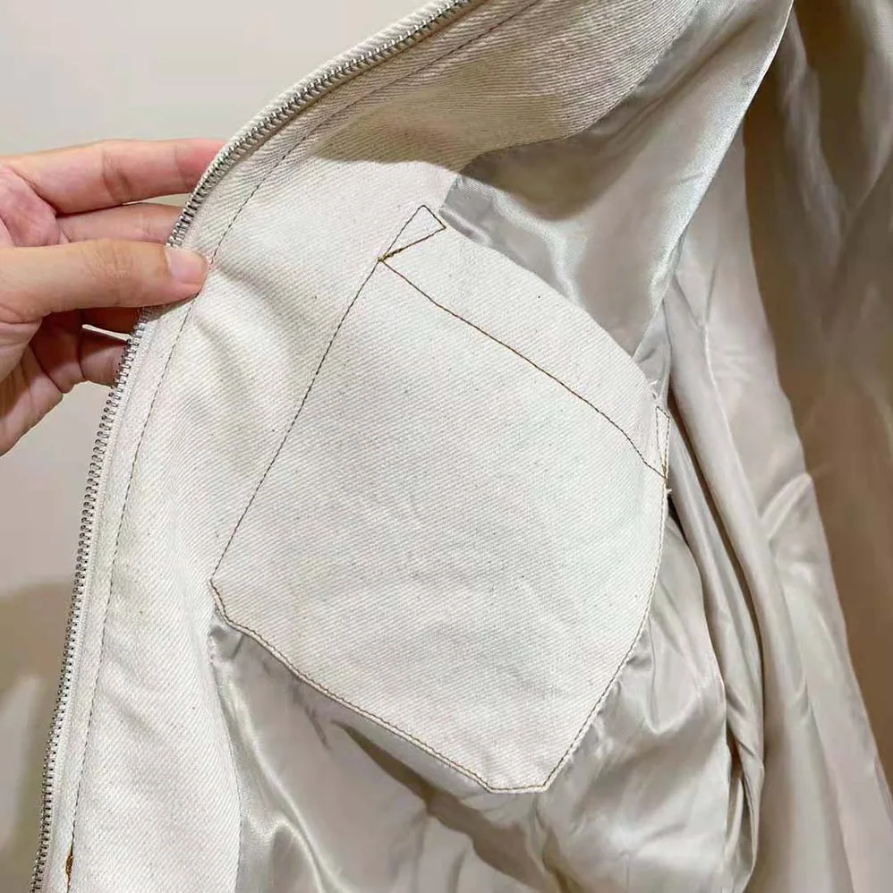 Dior Tears Zipped Blouson White Cotton Twill for Men