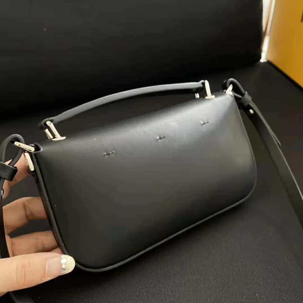 Fendi Baguette Phone Pouch Black Patent Leather Pouch for Women