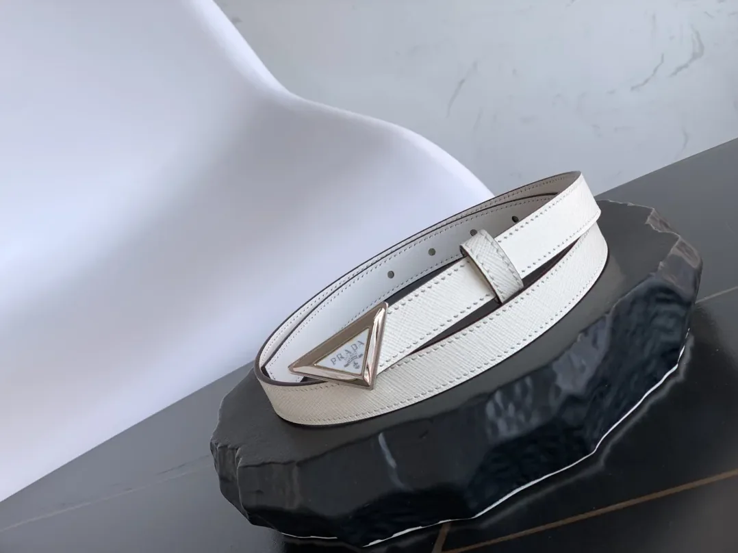 Prada Saffiano Belt White