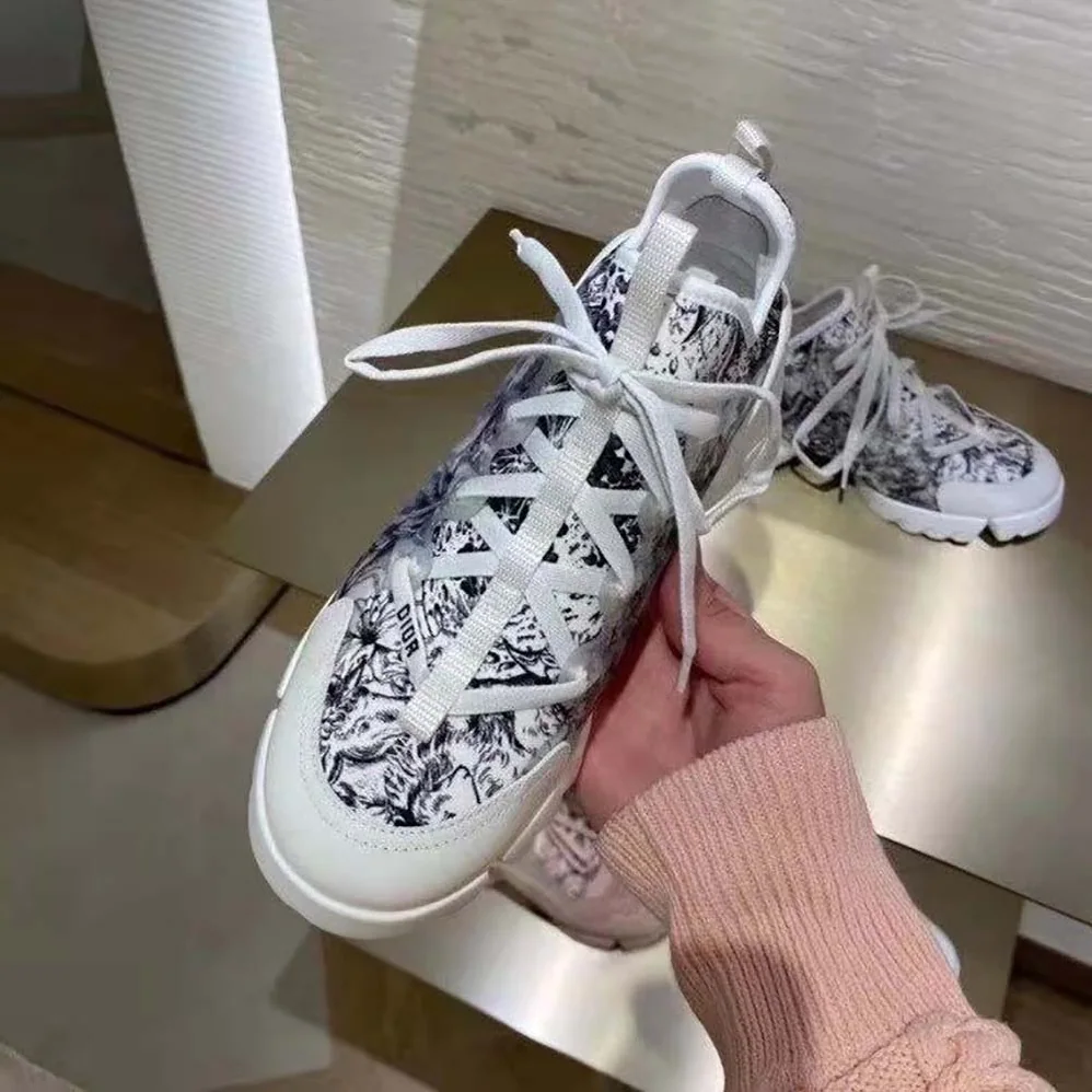 Dior D-connect Sneaker Zodiac Printed Technical Fabric for Women Dior D-connect Sneaker Zodiac Printed Technical Fabric for Women